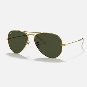 Ray-Ban AVIATOR CLASSIC Sunglasses in Gold and Green - RB3025